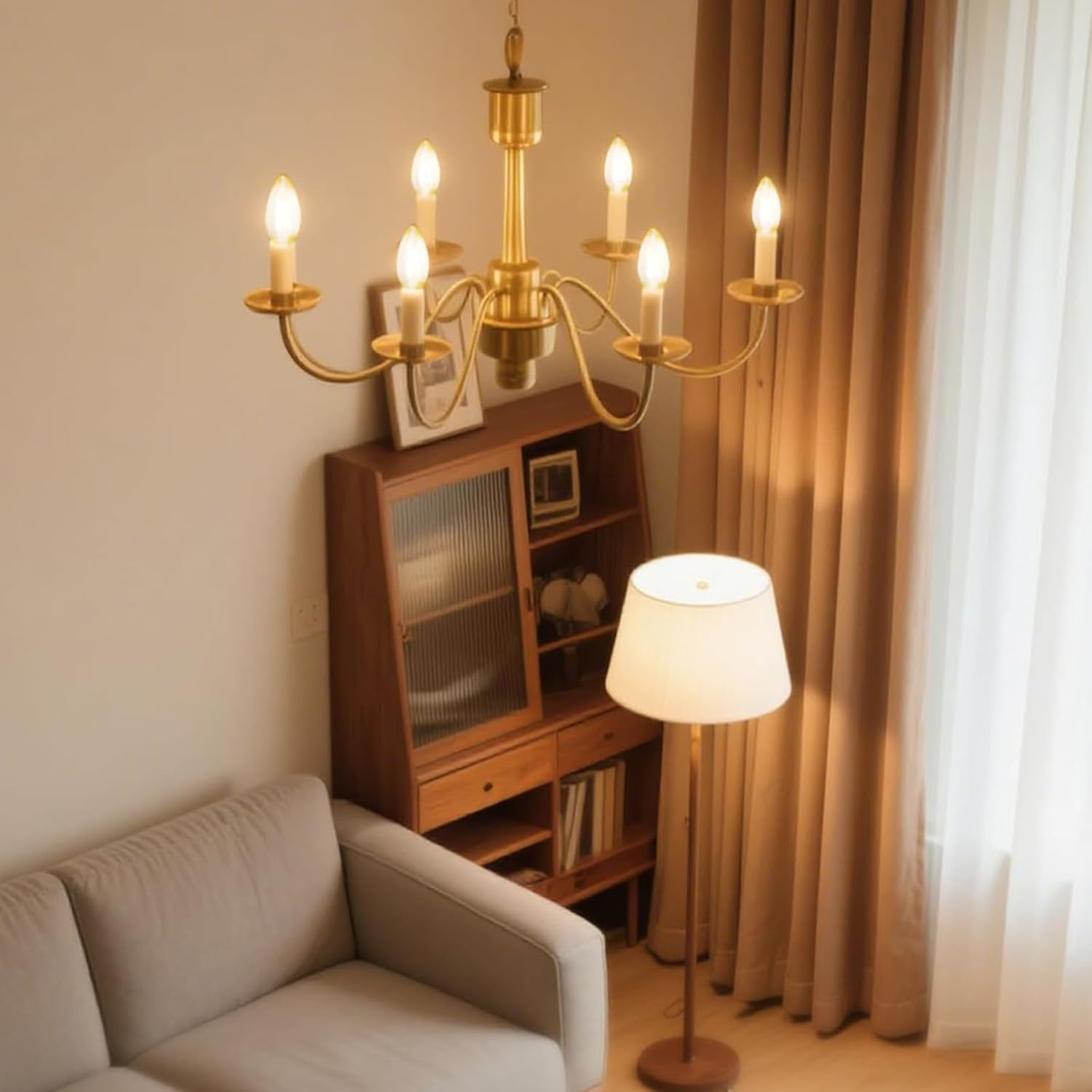 FEILEMAN E14 LED Light Bulbs 7W, Small Edison Screw Candle Bulb for Chandeliers, Super Bright 1055LM 3000K, Replaces 70W Halogen Bulbs, Classic Filament, Non-Dimmable, 6-Pack image number 4