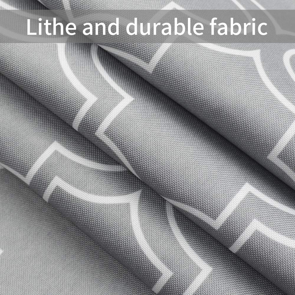 Excovip Cotton Linen Fabric Tablecloth-Washable Table Cloth-Wrinkle Free Anti-Fading,Dust-Proof Table Cover for Kitchen Dining, Party, Holiday, Christmas, Buffet(Oblong, 8-10 Seats,150X259Cm,Gray) image number 6