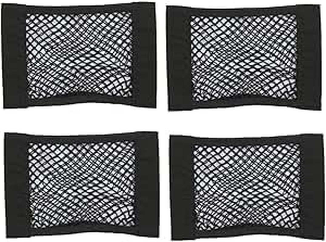 4Pcs Car Stretchable Storage,11.8"*9.8"Universal Mesh Cargo Net Wall Sticker Organizer Pouch Bag Storage Mesh Net for Interior Accessories for Cars, Truck, SUV, RV image number 1