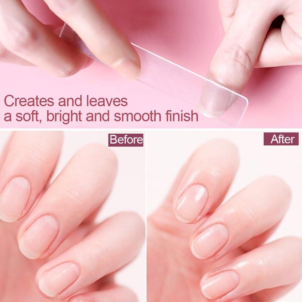 Nail Art Buffer Manicure Polisher Tool Glass Nail Sanding Polish 2Pcs image number 4