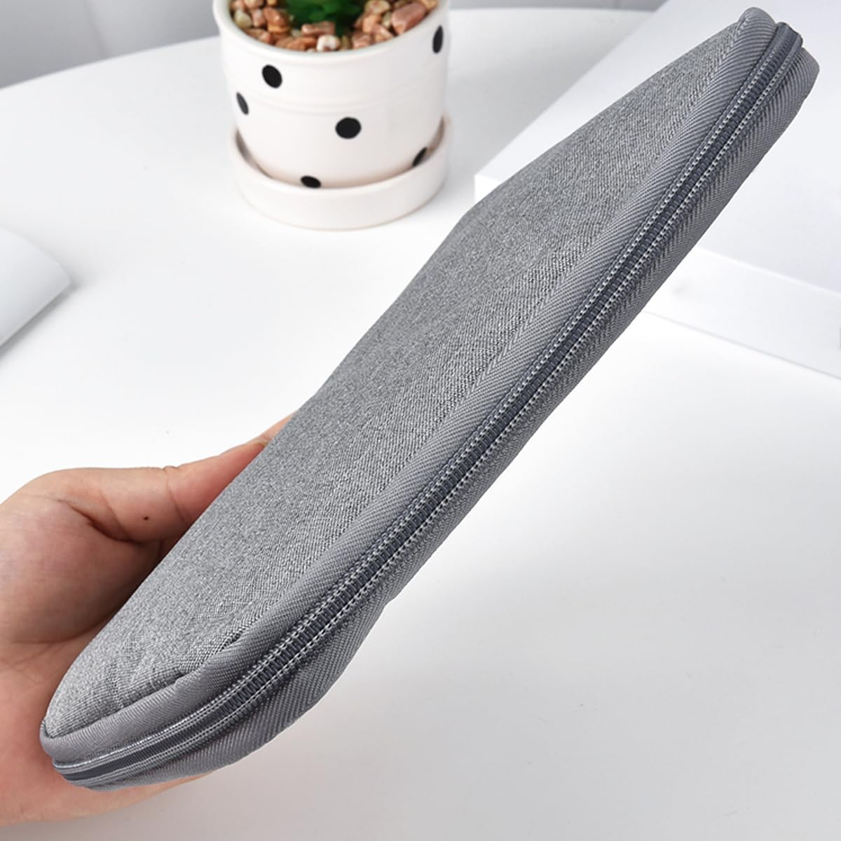 Watch Band Organizer Bag Watch Dial Organizer Data Cable Hard Drive Travel Organizer Bag (Gray) - Black image number 2