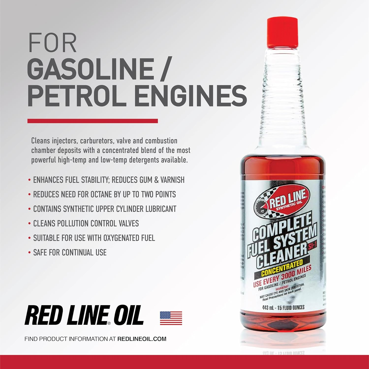 Red Line (60103) Complete SI-1 Fuel System Cleaner - 15 Ounce image number 3