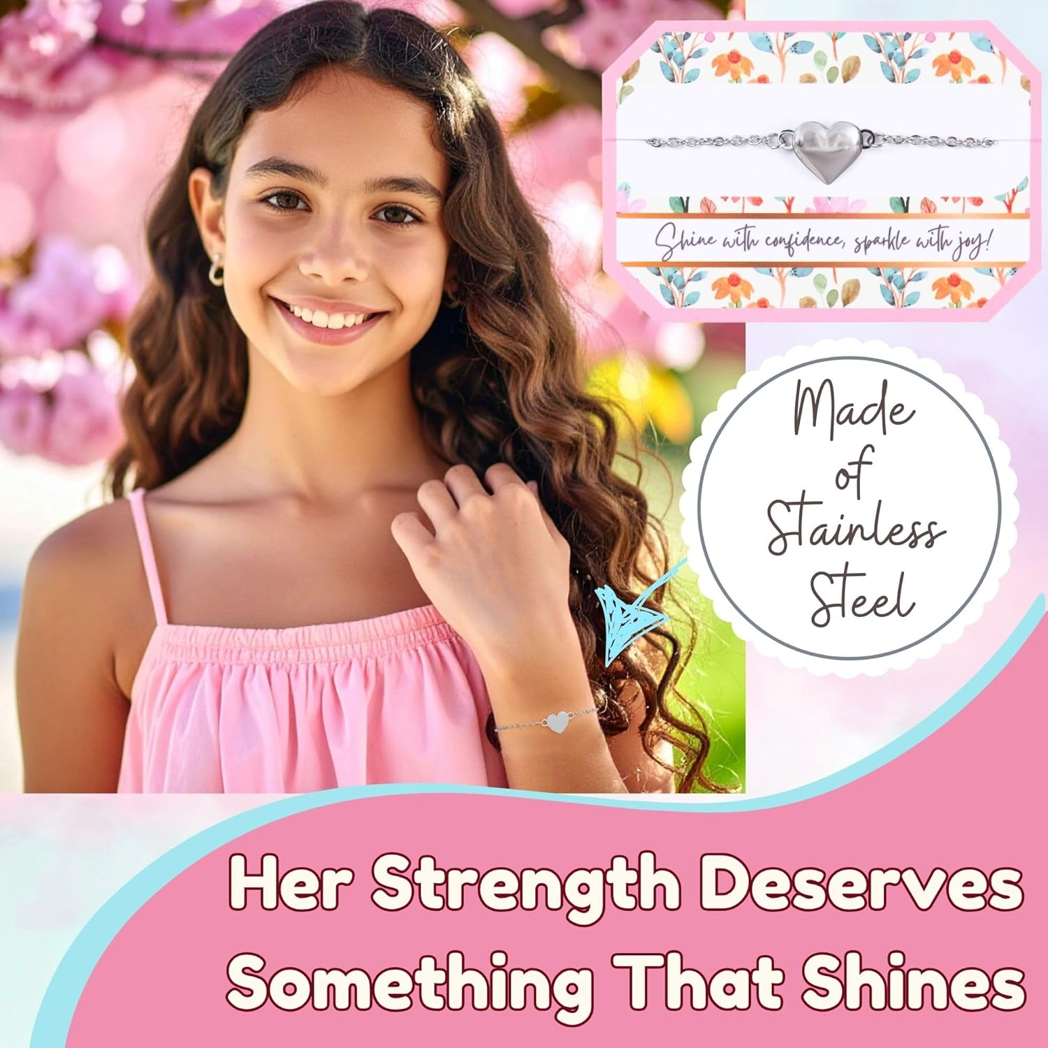 Mark and Lola&rsquo;S First Period Pal Pack To-Go Box | 31 Pcs | First Period Kit for Tweens | Teen Period Kit| Discrete Period Bag, Pads, Panty Liners, Period Kits for Tweens 10-12 (Hearts) image number 5