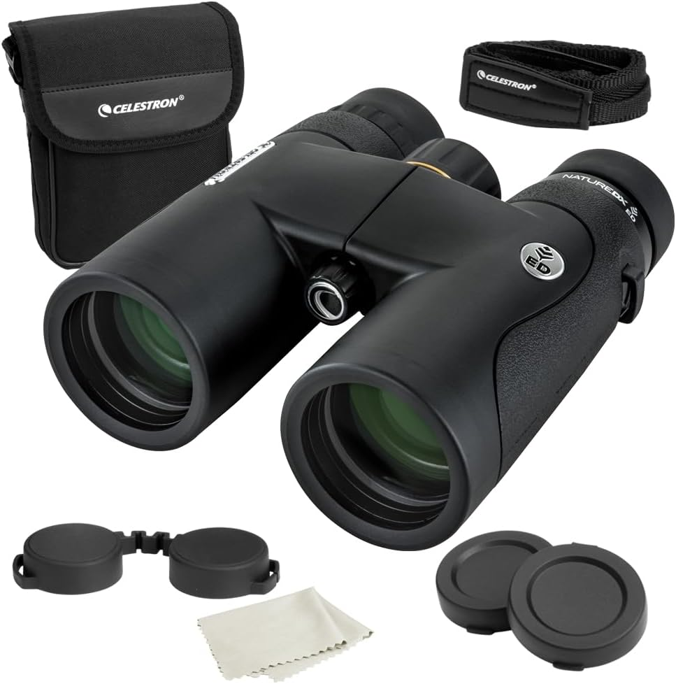 Celestron 72332 Nature DX ED 8X42 Binoculars - Premium Extra-Low Dispersion ED Glass Lenses Black image number 6