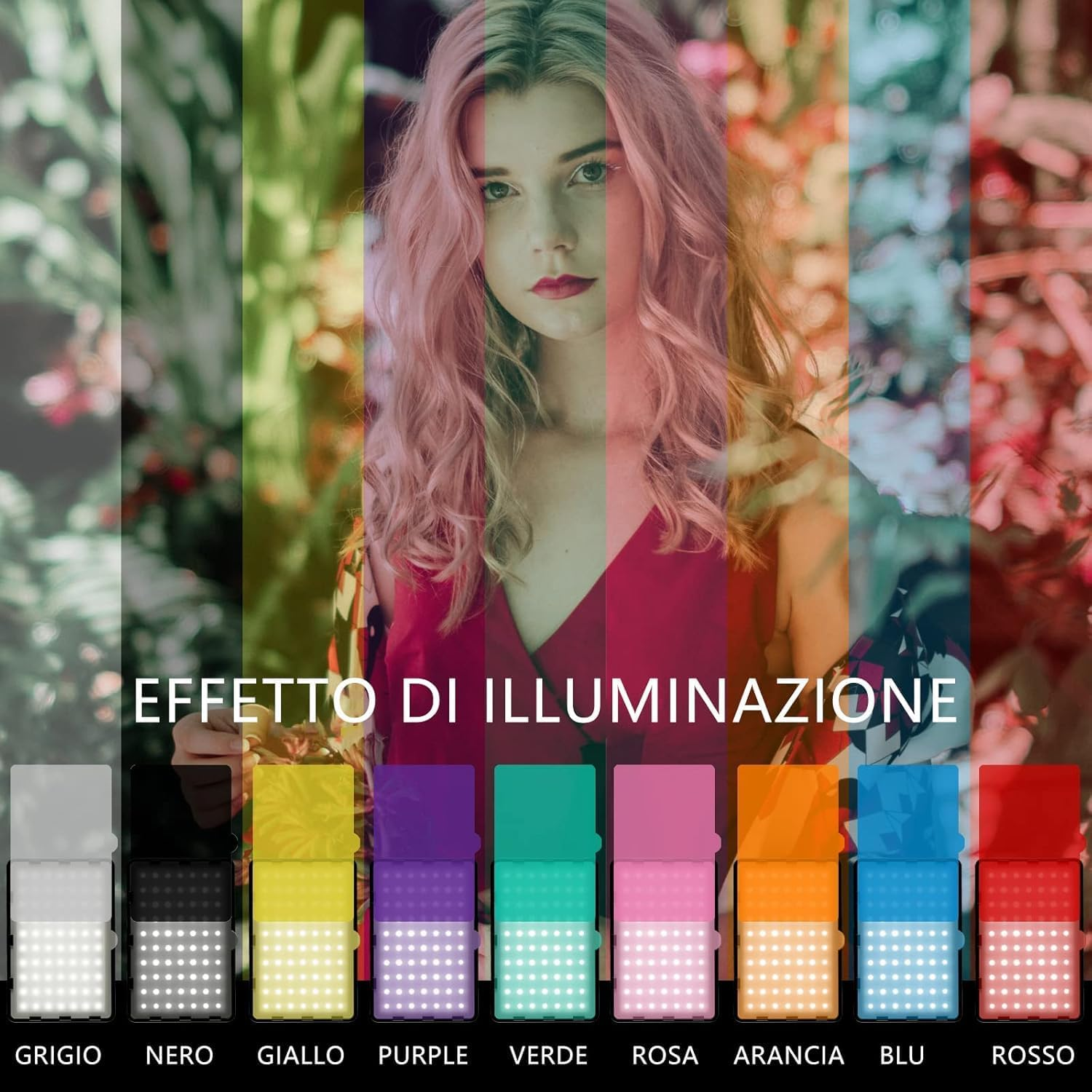 Studio Lighting Kit, 70 LED Dimmable Video Light with Color Filters for Photography, Streaming, Youtube Tiktok, Gaming, Conference, Portrait Shooting, Desktop Recording. image number 1