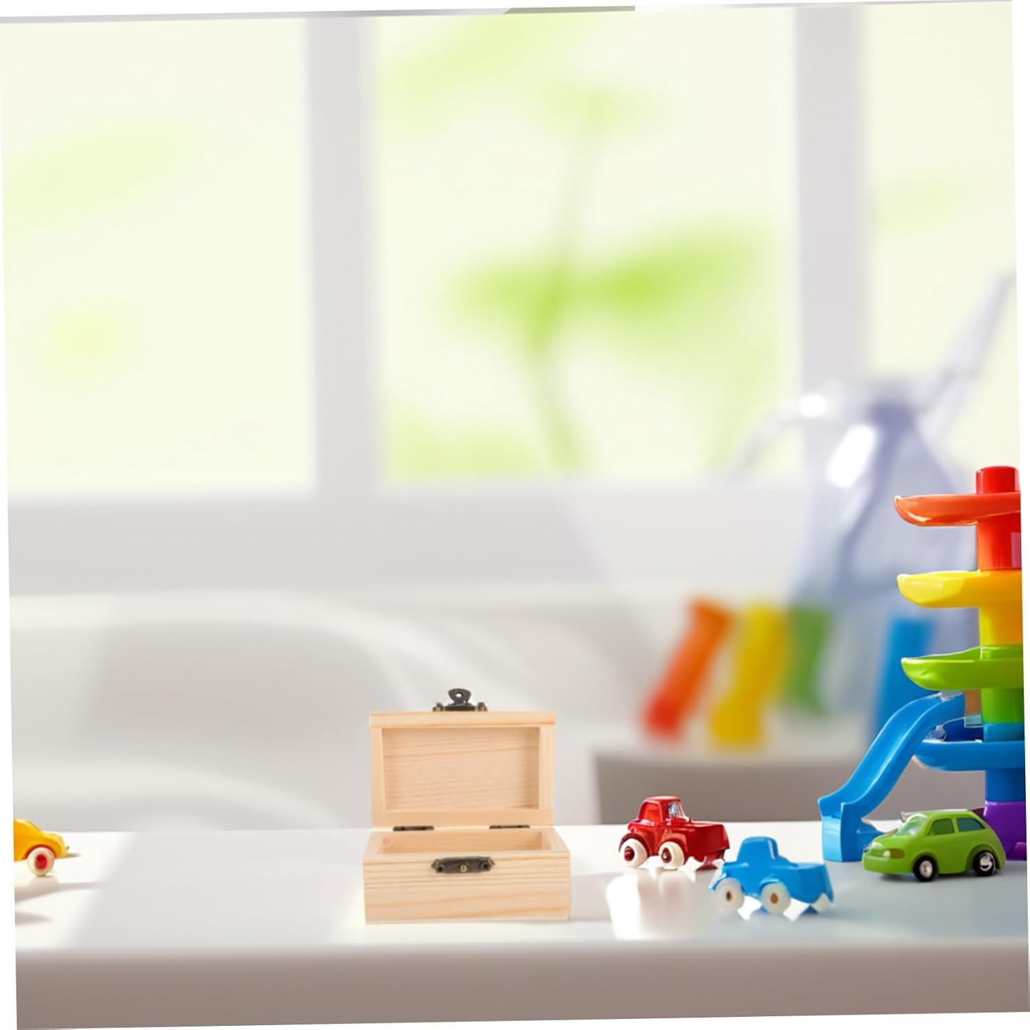 Angoily 12Pcs DIY Paintable Wooden Keepsake Chest Lock Small Unfinished Treasure Box Storage for Boys and Girls Crafts and Jewelry image number 2