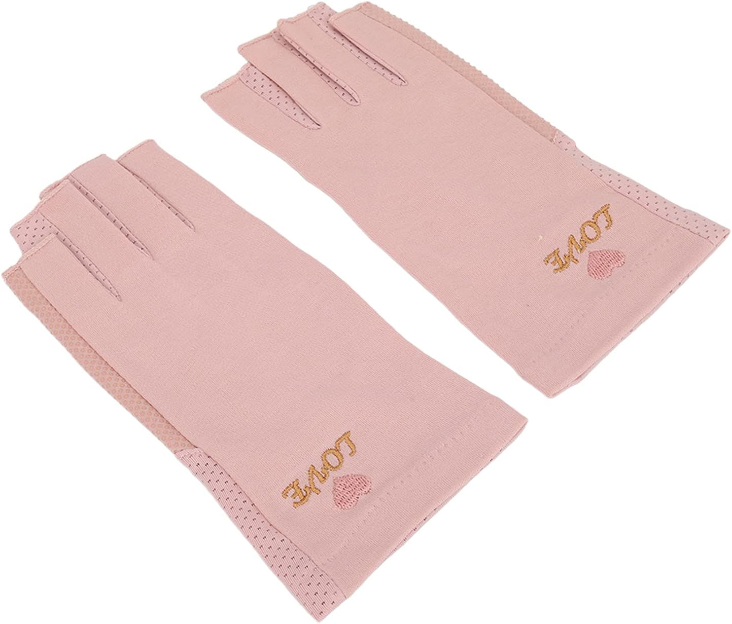 OEBUAFI Manicure Protective Cover, for UV Nail Lamp with Fine Stitching for Home Salon, Elastic and Breathable Cotton Fingerless, Suitable for Most Girls (Pale Pinkish Grey) - Light Yellow image number 7
