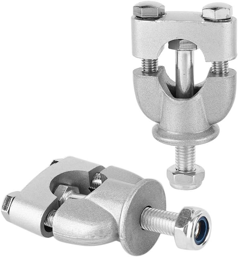 Silver Handle Motorcycle Riser Pair 7/8' 22Mm Handle Mount Mounting Riser Clamp - Handlebar Accessories image number 6