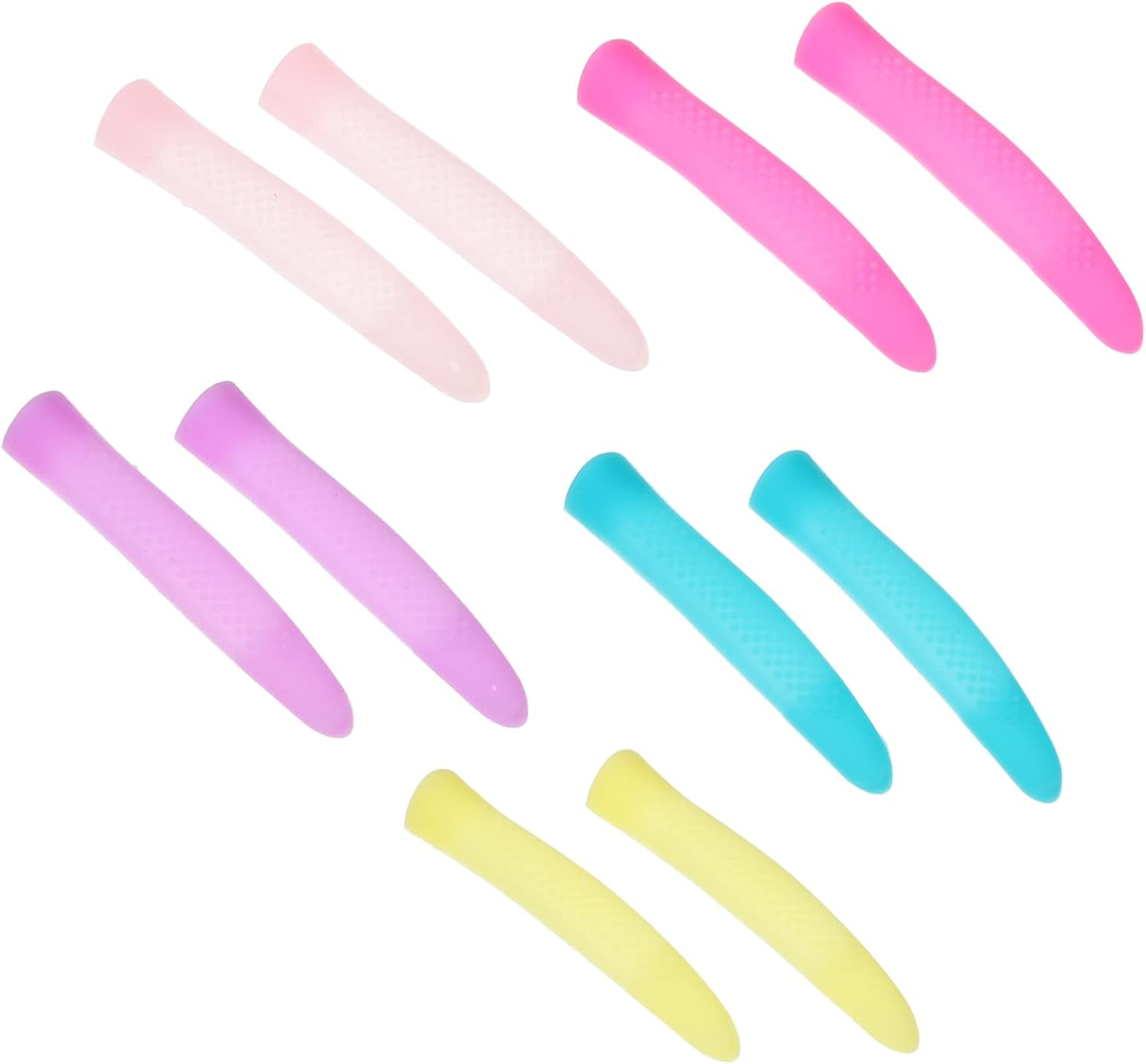 NOLITOY Nail Cuticle Scissors Handle Sleeves Slip Silicone Covers for Comfortable Grip and Portability Random Color image number 4