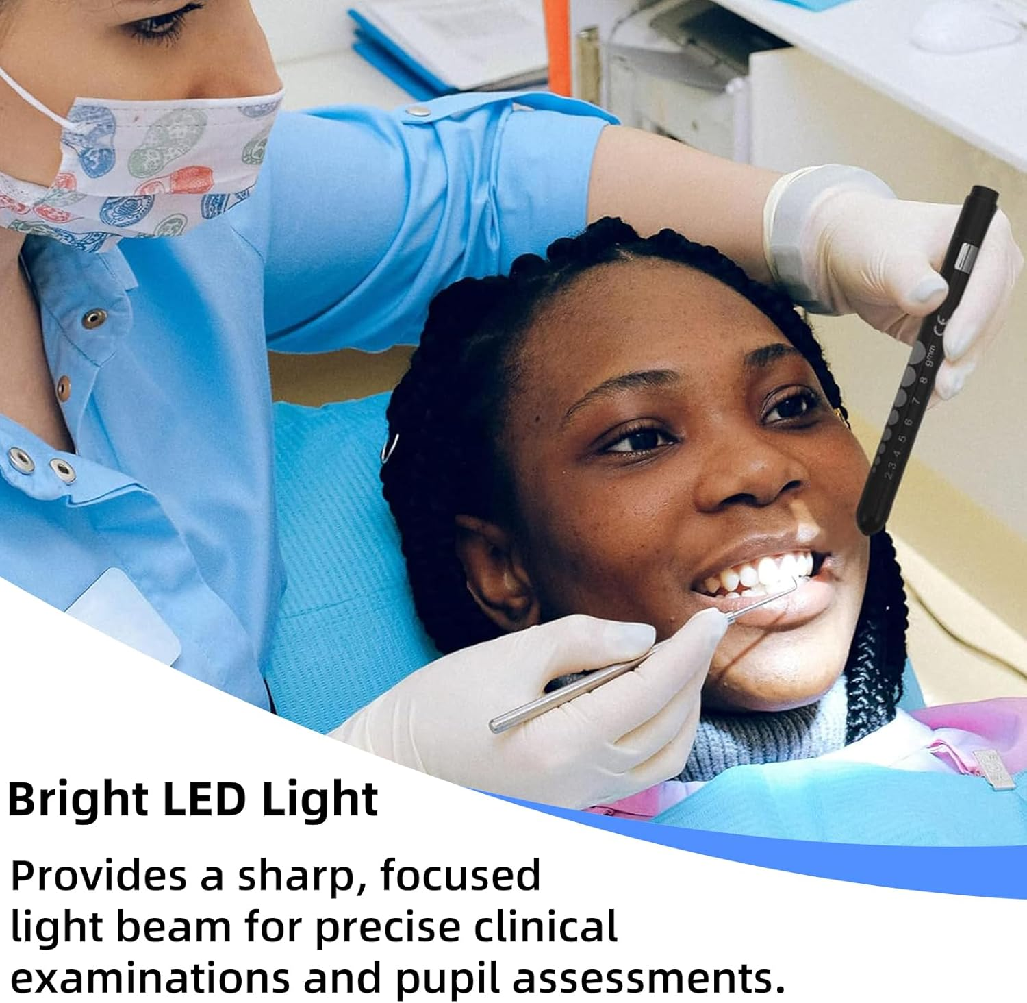 Hzqzaoan LED Medical Pen Light with Pupil Gauge & Clip (Battery Not Included) - Pocket Pen Torch for Doctors, Nurses & Students | Clinical Use for OSCE Exams & Nursing Practice image number 4