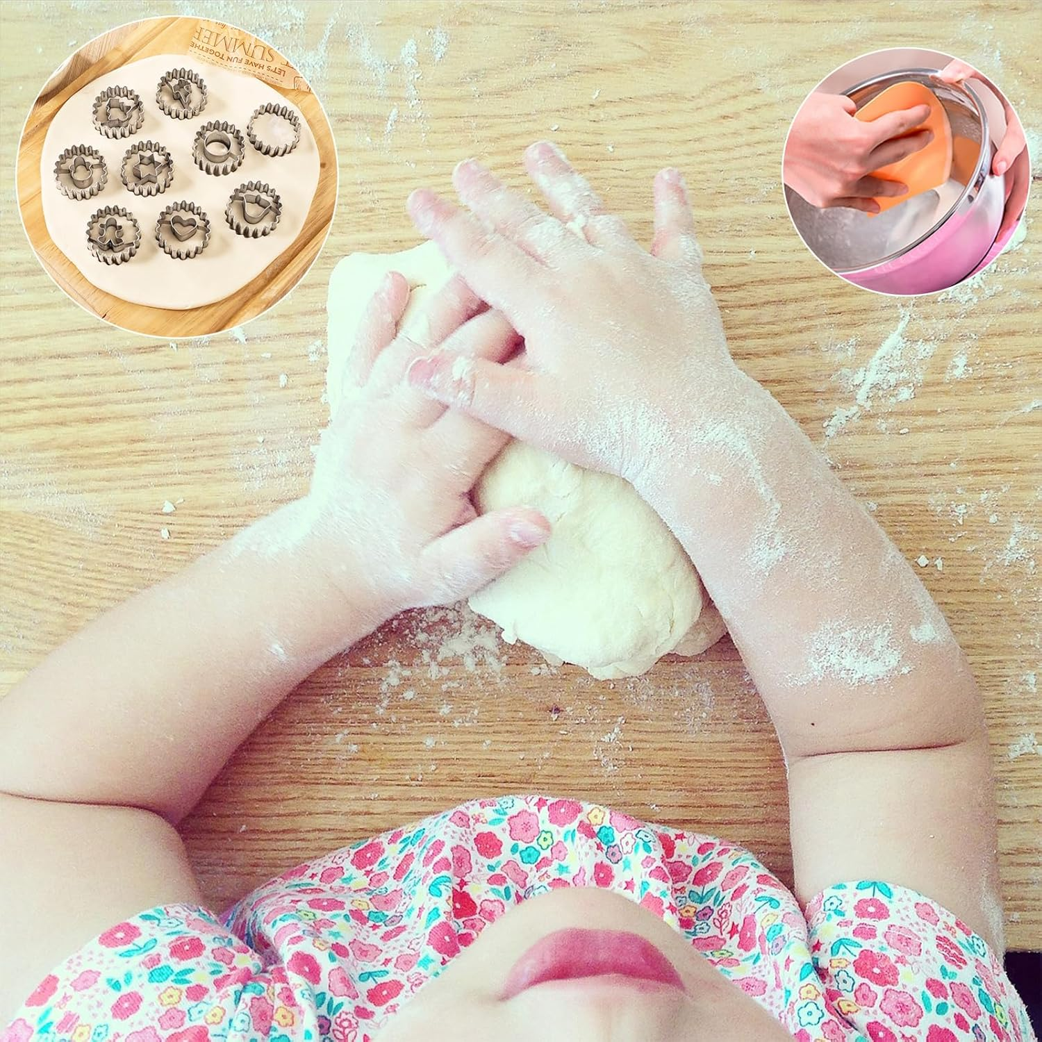 11 Pcs Christmas Cookie Cutters Set with 2 Cake Scraper, VEINARDYL Mini Christmas Holiday Stainless Steel Cookie Cutters for Baking, Christmas Tree, Snowman, Elk, Gingerbread Man, Snowflake, Angel image number 3