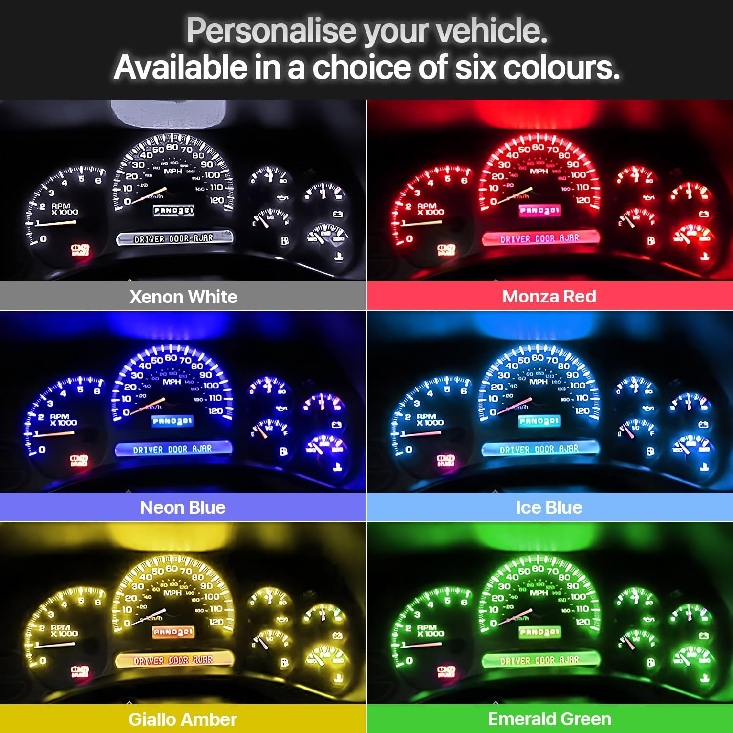 Nakamichi T5 W2W LED Bulb 37 74 2721 for PC74 PC37 Socket, Extremely Bright 12V 2016 SMD Chip Dashboard Instrument Panel Gauge Cluster Control Indicator Interior Light Lamp (Neon Blue, Pack of 12) image number 2