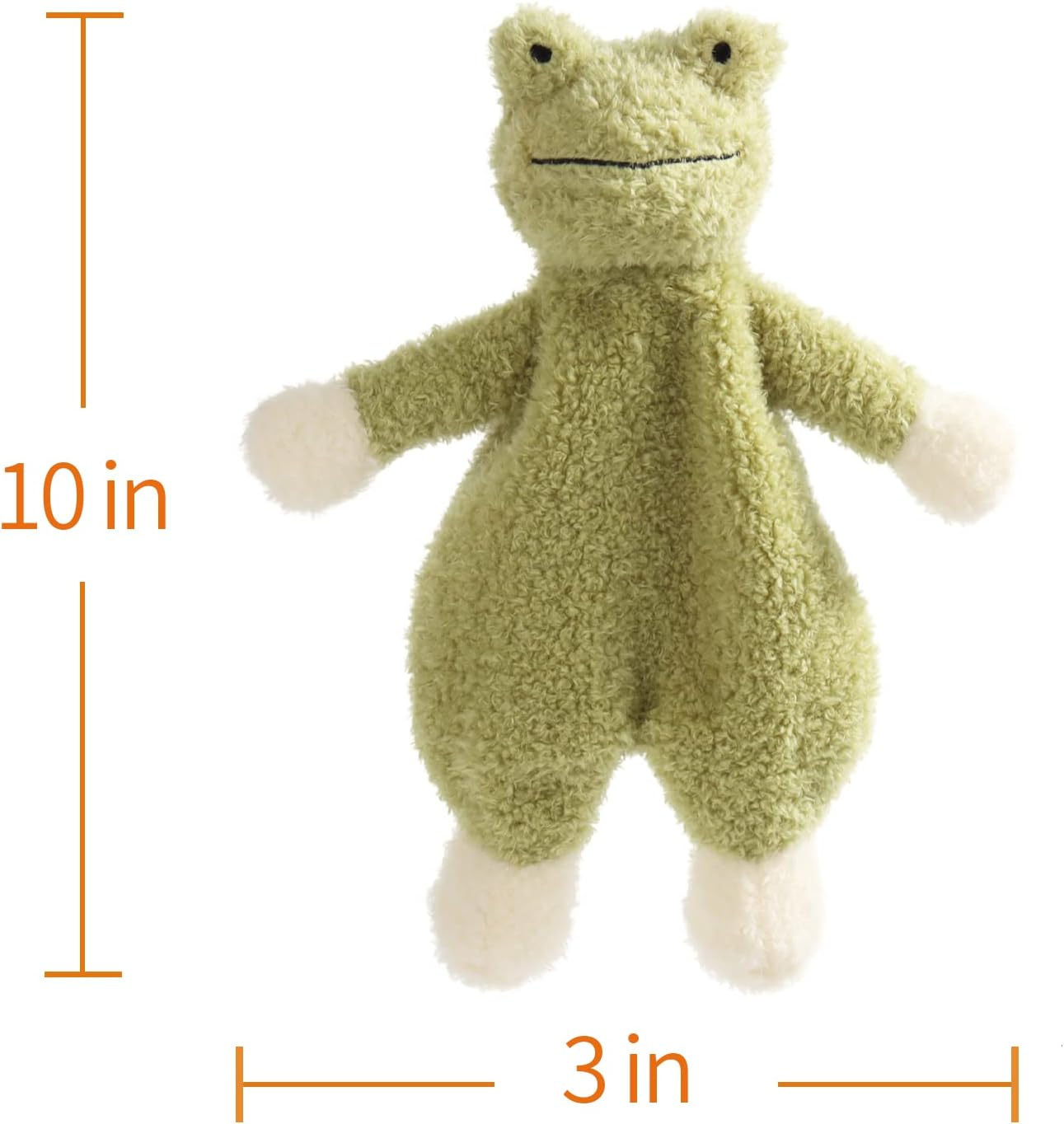 Apricot Lamb Stuffed Animals Security Blanket Green Frog Infant Nursery Character Blanket Luxury Snuggler Plush 10 Inches