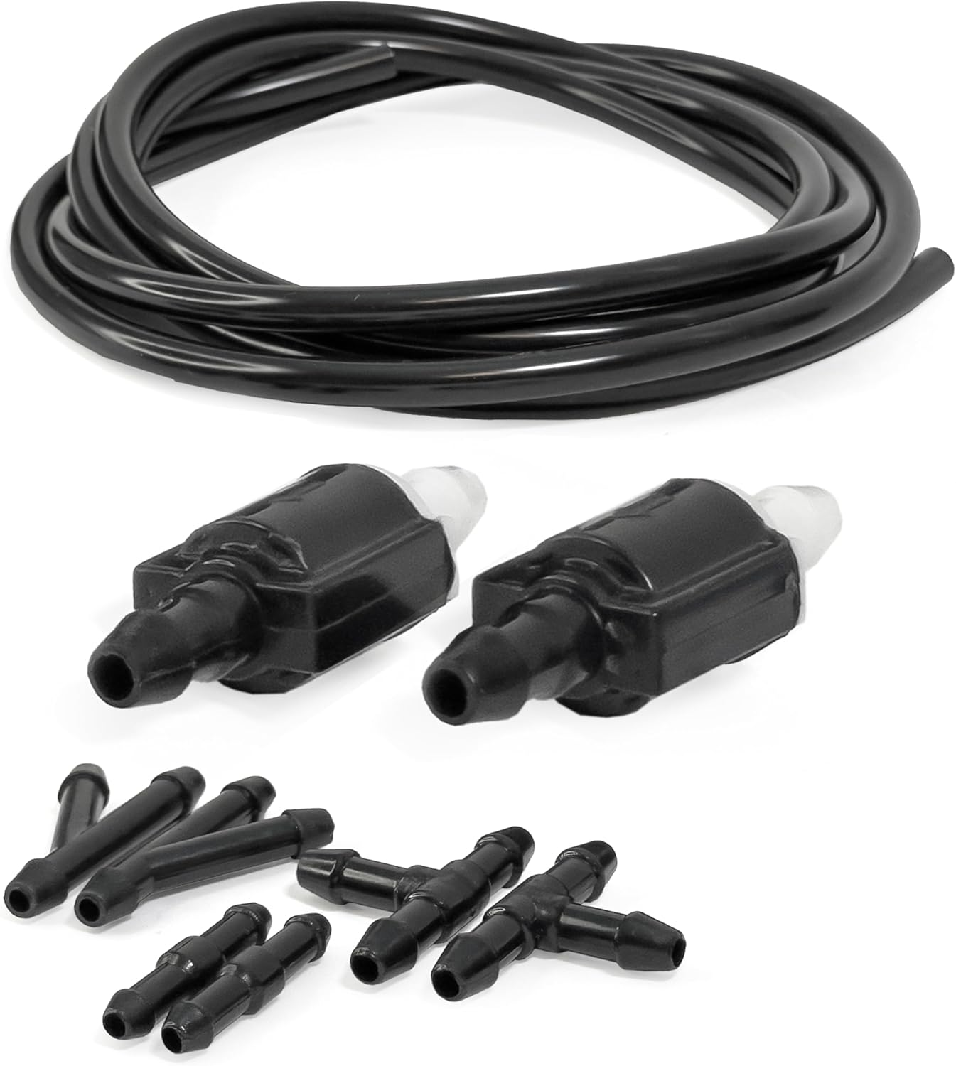 Universal Kit Windscreen Washer Check Valves, Hose, Connectors for Toyota, Ford, Chevrolet, Nissan and Other Vehicles; Extended Repair Kit for Wiper Washer Check Valves by Click&Fit Accessories image number 2