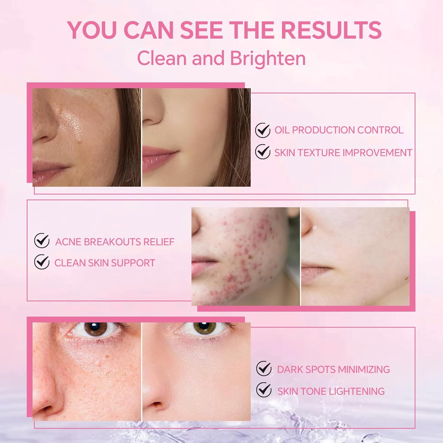 SAISZE Glycolic Acid Pads, 50 Toner Pads for Face Cleansing, Exfoliating Pads Chemical Peel with Salicylic Acid image number 1