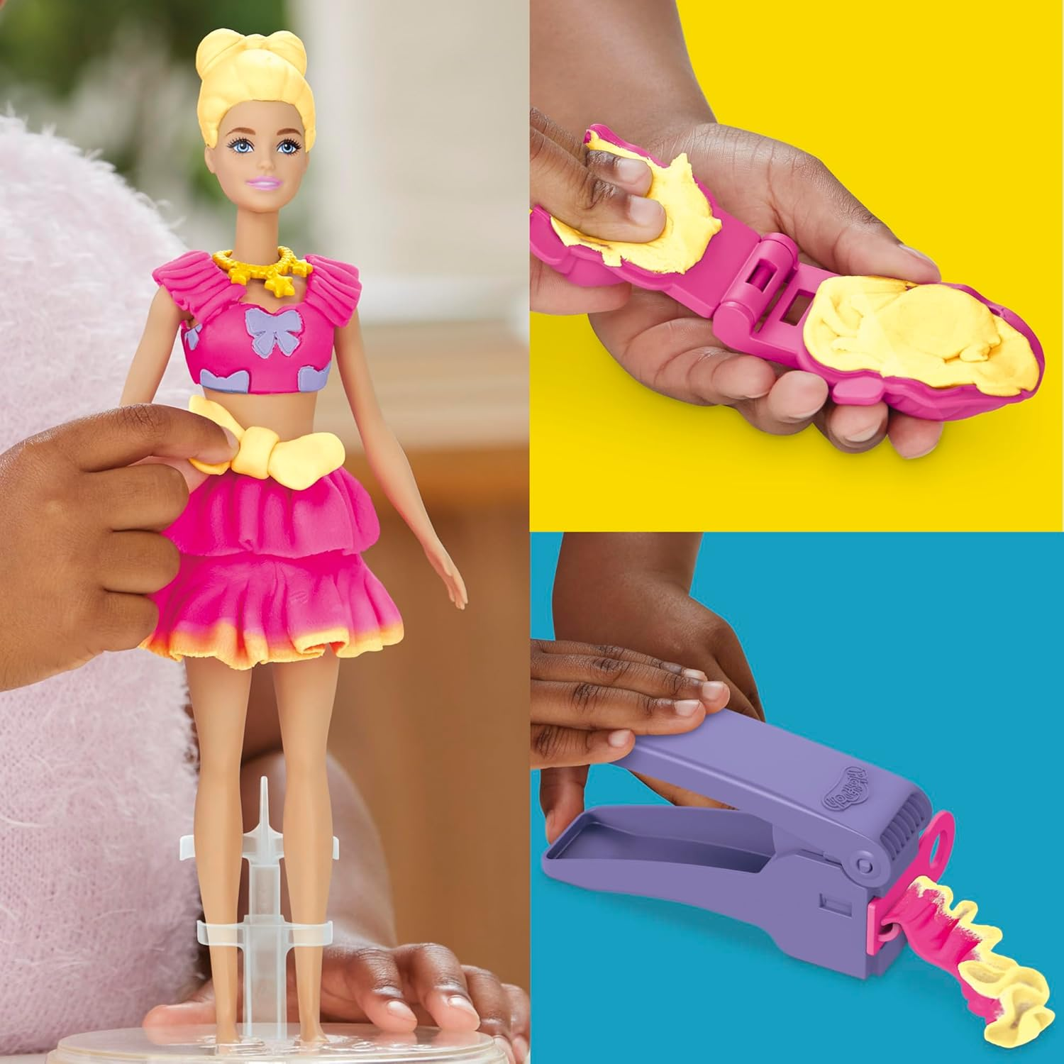 Play-Doh Barbie Ruffles & Bows Doll Set image number 6