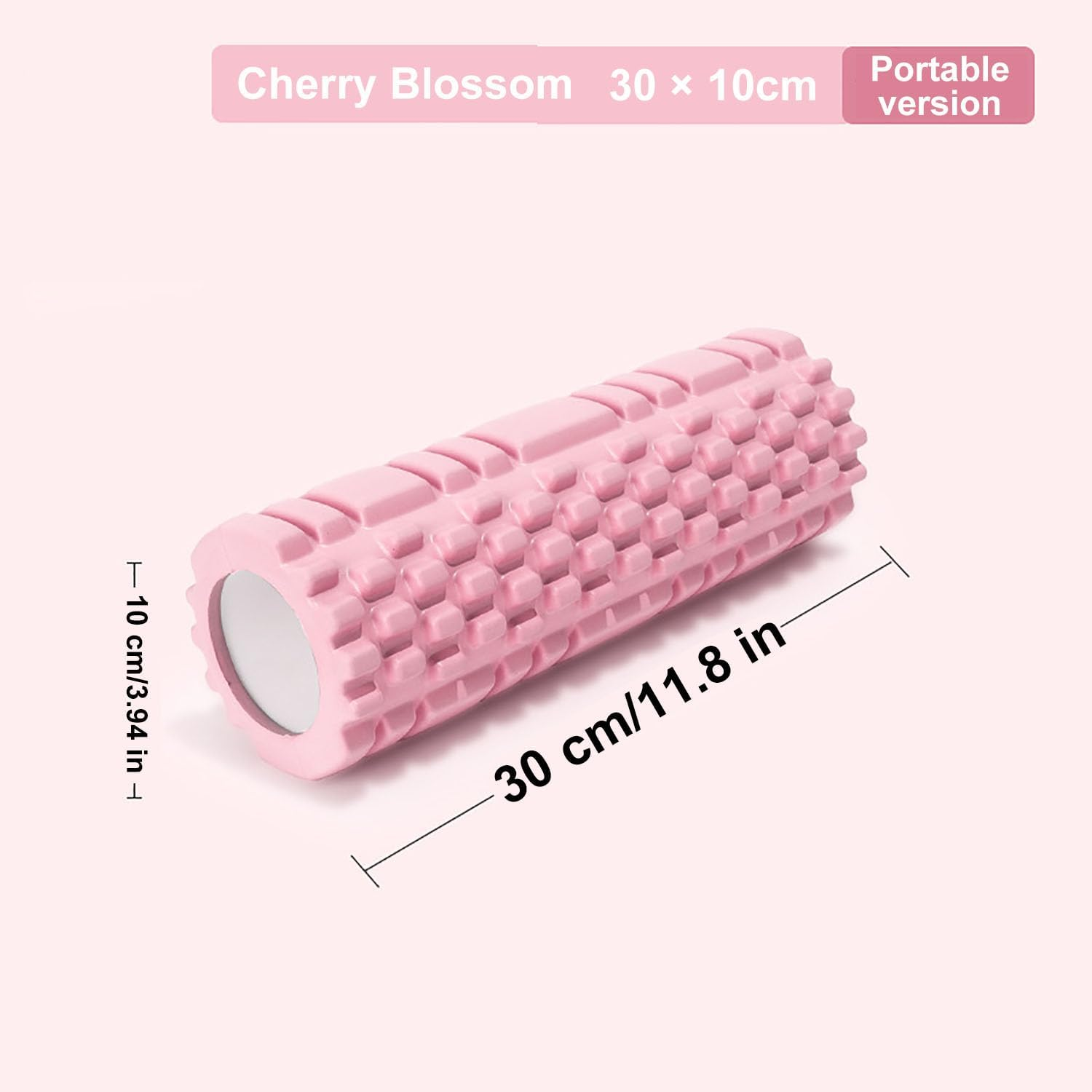30Cm Yoga Foam Roller, Yoga Column Suitable for Muscle Training Pilates Sports, Massage Foam Roller Trigger Point Therapy Home Gym Exercise, 30 X 10 Cm (Pink) image number 3