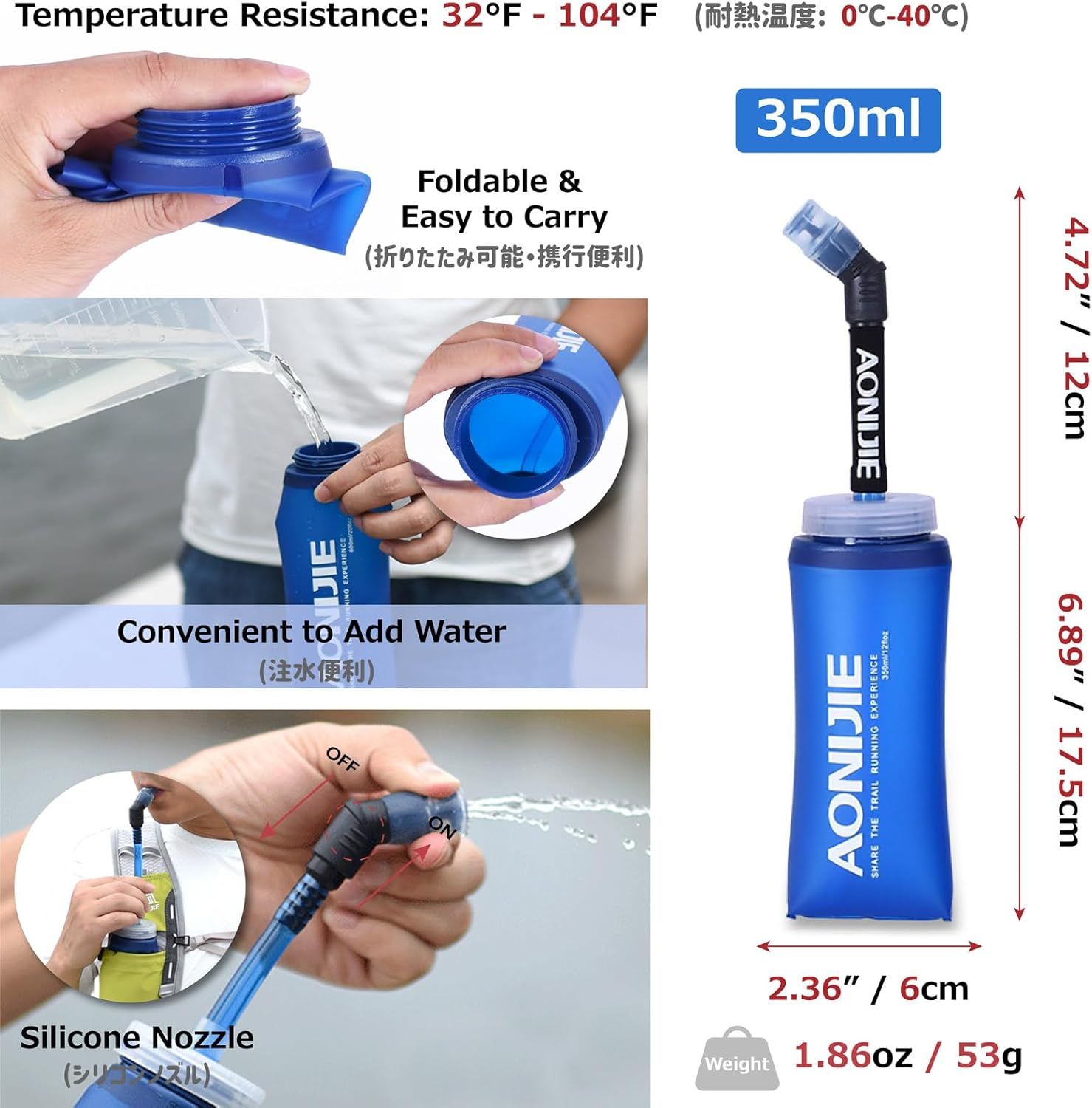 Azarxis Hydration Backpack 5L 5.5L Running Vest Pack Runner Rucksack Lightweight Adjustable for Men Women Outdoor Cycling Trail Race Marathon Hiking Trekking Climbing Biking image number 3