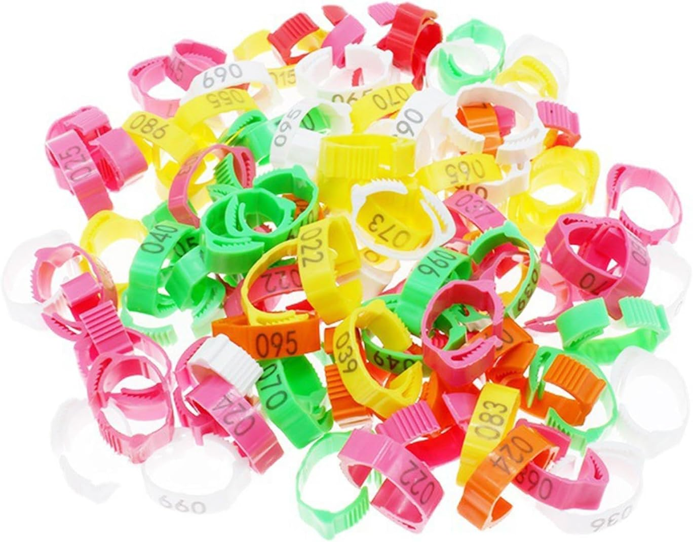 100X Poultry Foot Bands Chicken Leg Rings Adjustable Numbered Tag Markers Poultry Leg Bands Poultry Foot Rings for Chickens image number 2