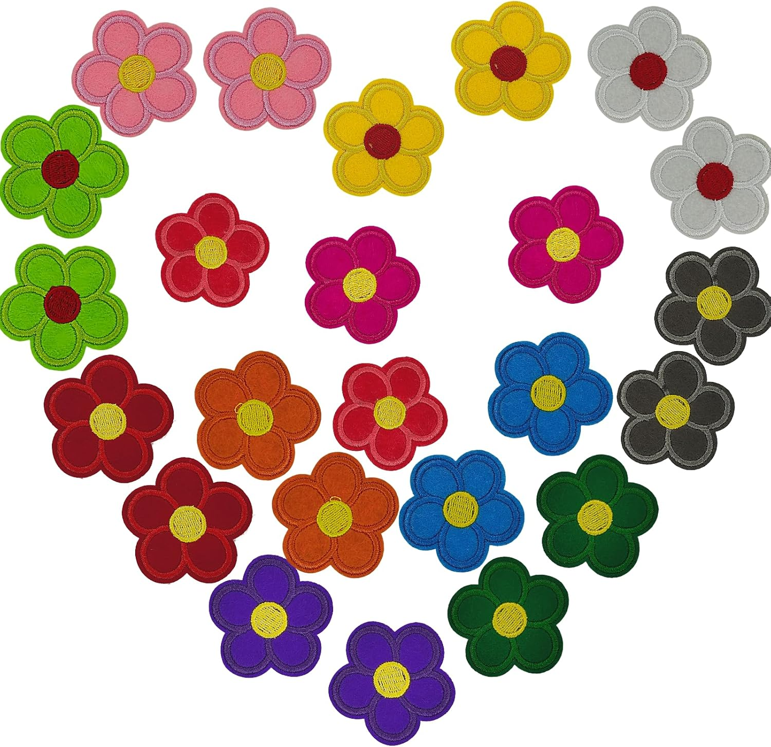 Embroidered Iron on Patch for Clothing,Sunflowers Butterfly Iron on Patches Set,Large Size Cute Decoration Embroidered Patches Pack for Jeans,Bags, Clothing, Arts Crafts DIY (Mix)