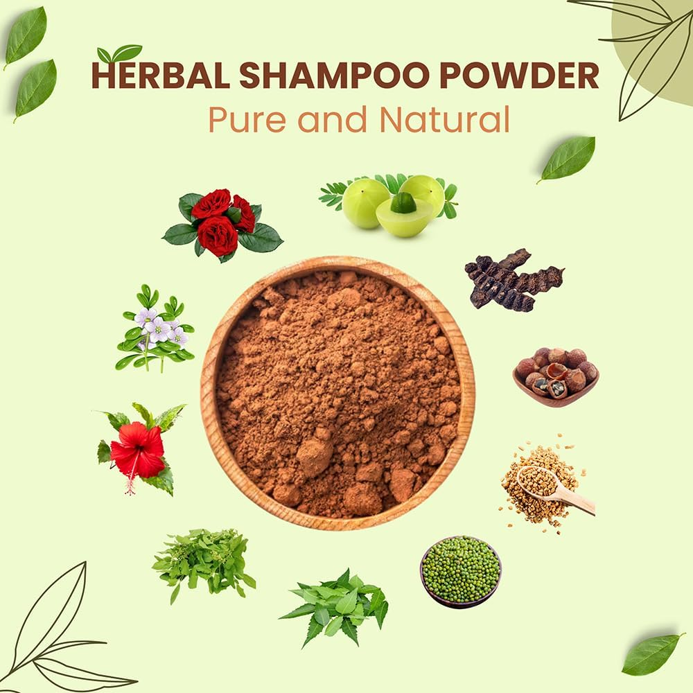 Herbal Shampoo Powder 100G | Natural Hair Cleanser & Nourishment | Gentle, Chemical-Free Formula for Healthy Hair Care image number 6