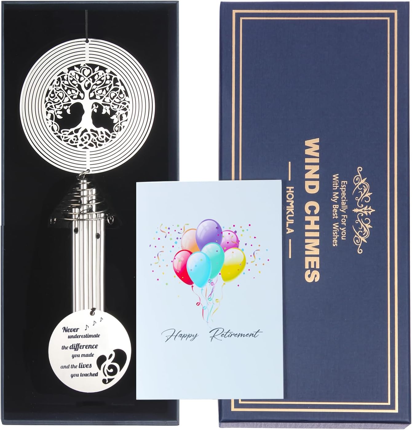 Retirement Wind Chimes, Happy Retirement Gifts for Woman, Funny Retired Gifts for Men, Coworker, Nurse, Boss, Doctors, Teacher A01 image number 2