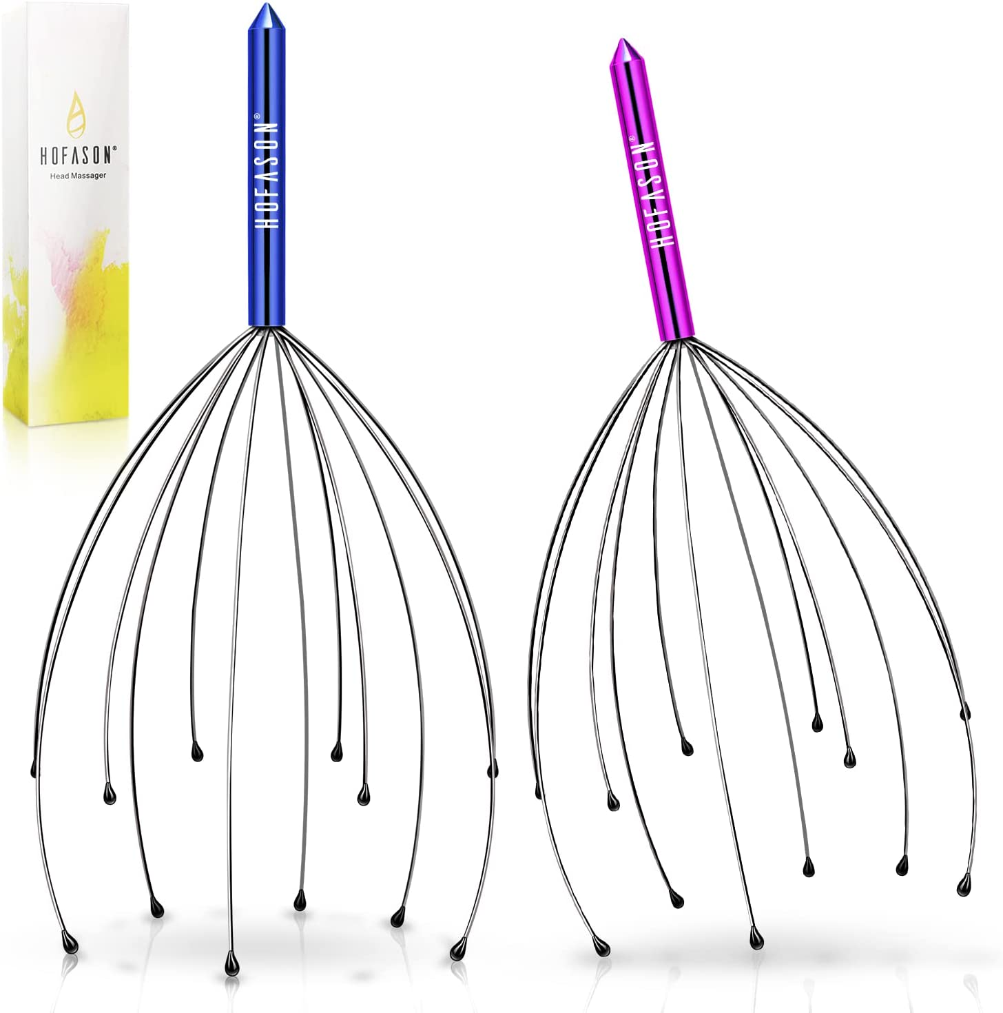 Scalp Massagers, Handheld Head Massage Tingler, Scratcher for Deep Relaxation, Hair Stimulation and Stress Relief (2 Pack, Random Colors) image number 6