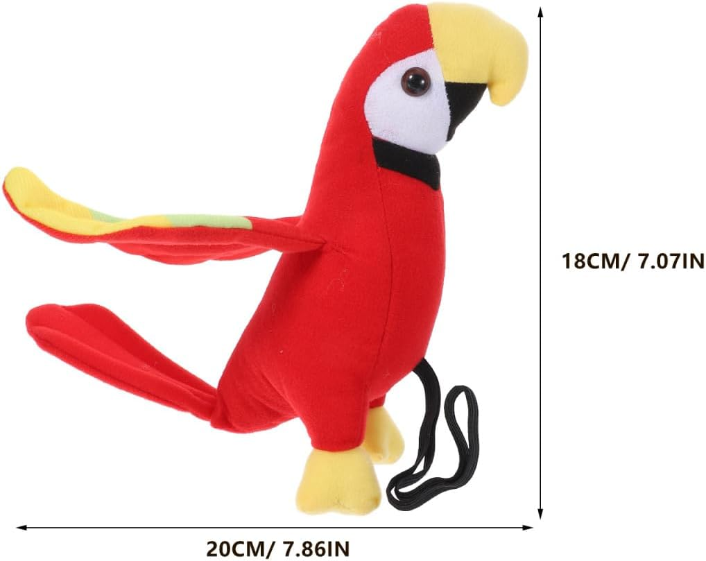 HOLIDYOYO Halloween Stuffed Pirate Parrot on Shoulder and Pirate Eye Patch, Halloween Pirate Party Costume Set, Plush Parrot Toys Accessory with Elastic Straps & Colorful Design image number 5