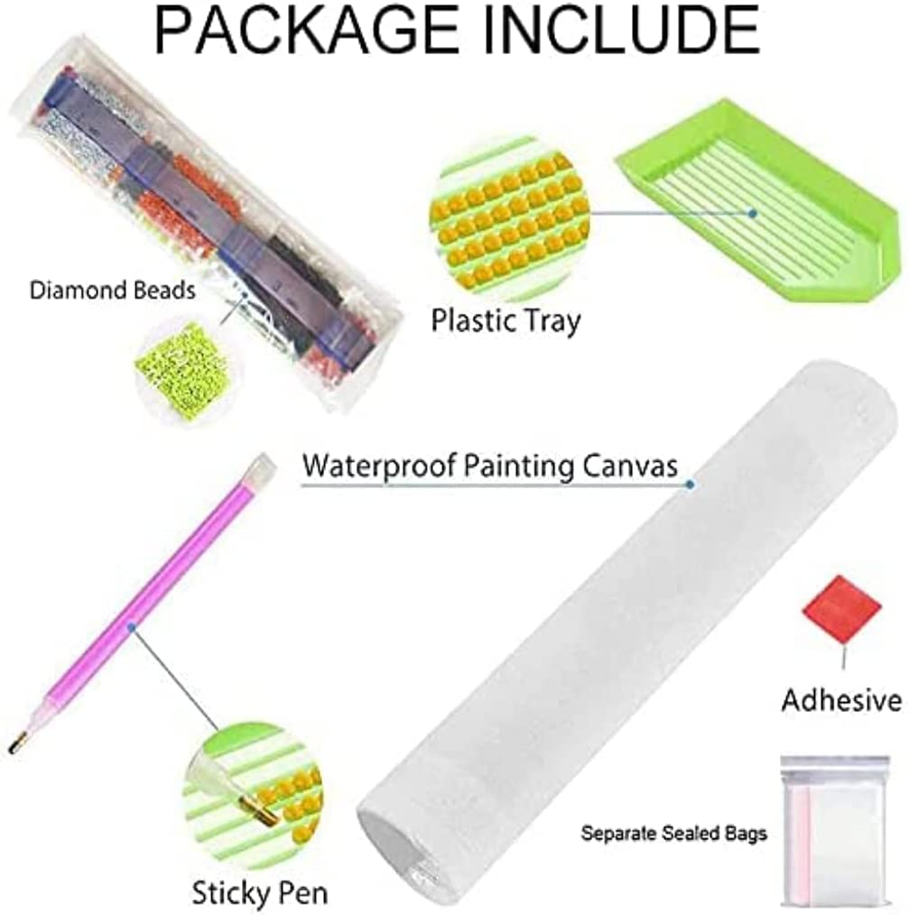 Diamond Painting Kits for Adults, Cats Full Drill round Diamond Art Diamond Dots Suitable Home Wall Decor Gem Art 12X16Inch image number 1