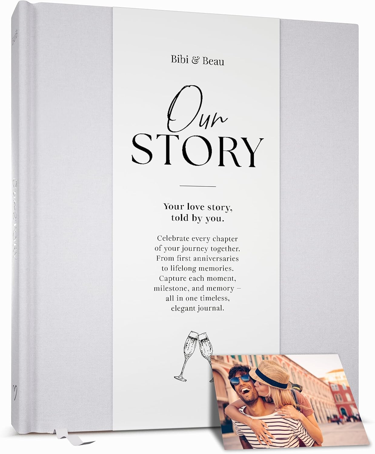 Anniversary Journal for Couples | 1 Year Anniversary Scrapbook & Photo Album Book | from 1St to 75Th Wedding Anniversaries | Paper Gifts for Husband or Wife | Grey image number 2