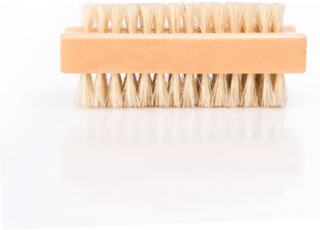 BIUDECO 5 Pcs Pig Mane Cleaning Brush Wooden Hand Washing Brush for Fingernails Household Use for Dirt Removal Craftsmanship image number 3