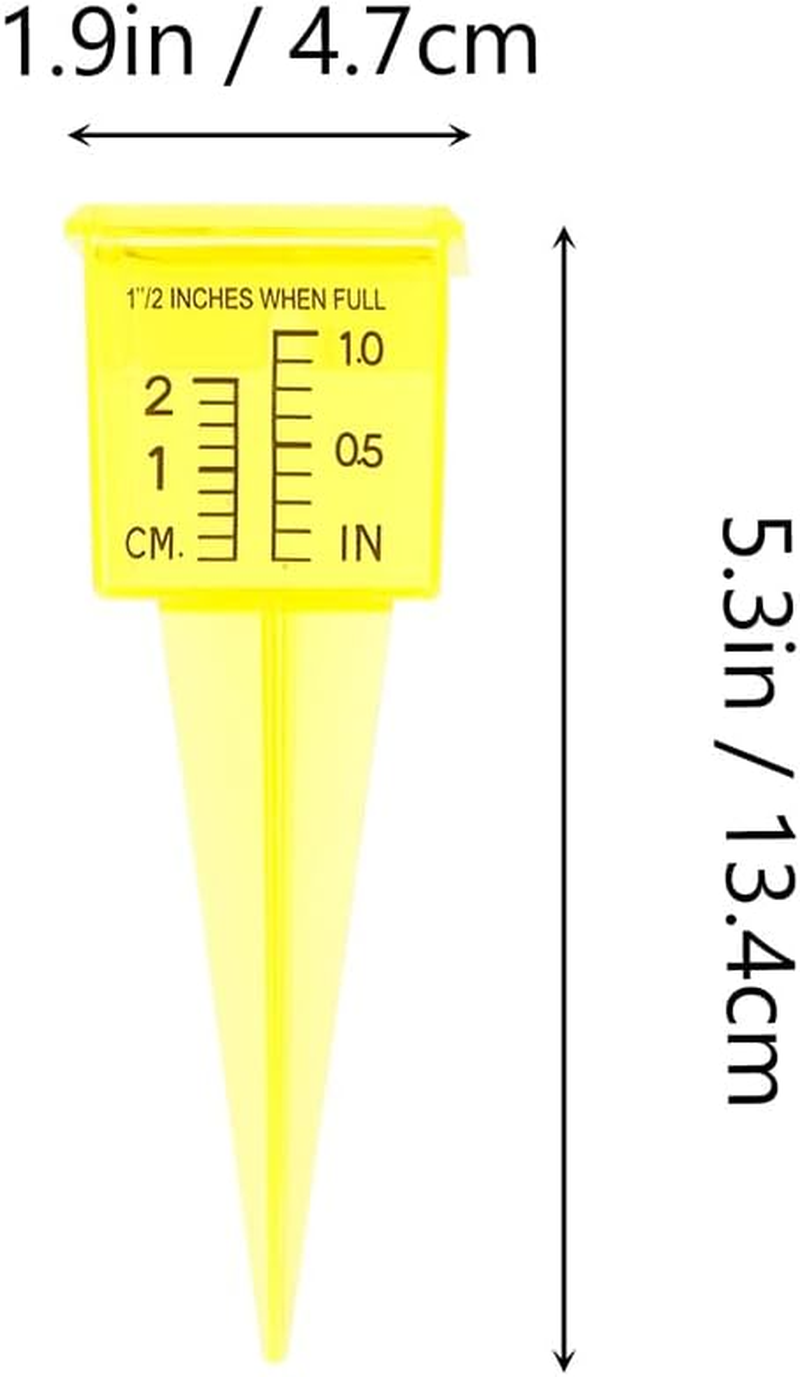 Happyyami 4Pcs Rain Gauge Outdoor Sprinkler Gauge Lawn Water Gauge Wide Mouth Water Measuring Tool