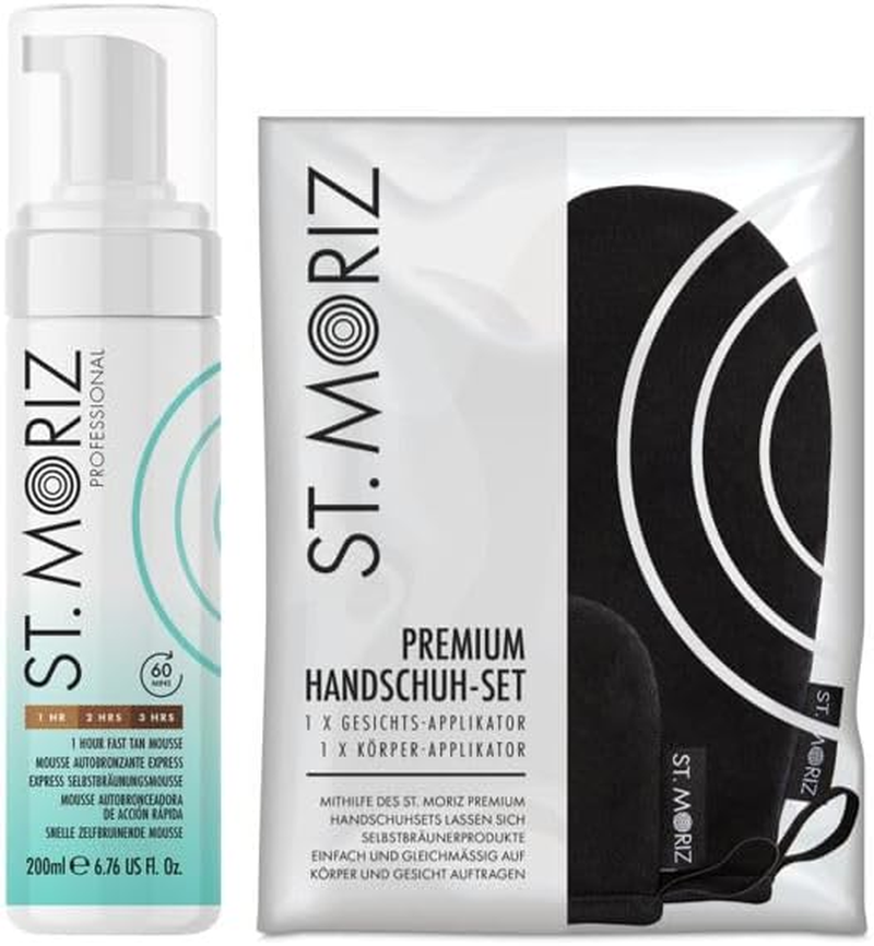 St. Moriz Professional Mousse + Premium Applicator Set (Transparent)