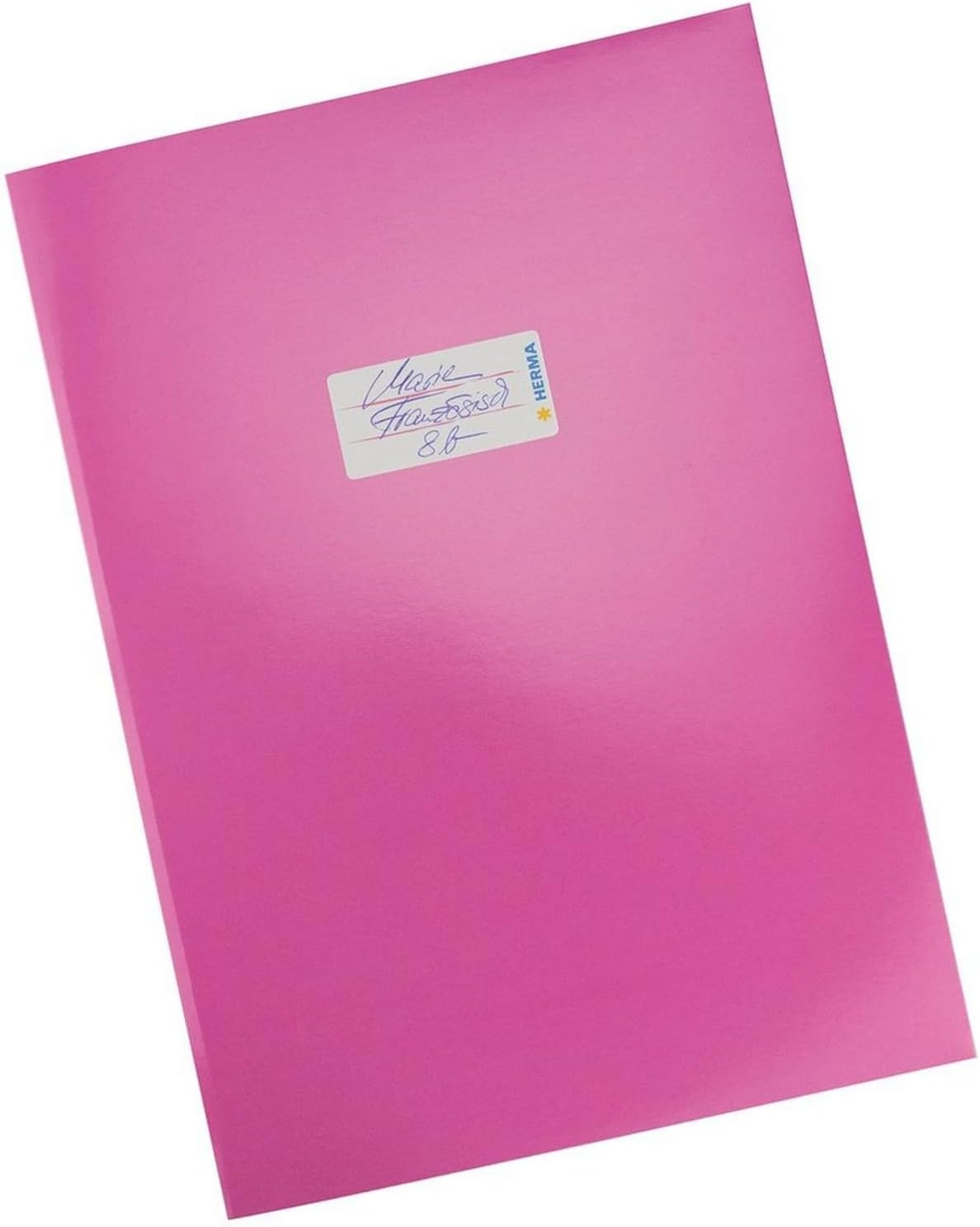 HERMA Cardboard Exercise Book Cover A4, with Inscription Field, Made of Extra-Strong Cardboard, Slip on Cover Jackets for School, Pink image number 4