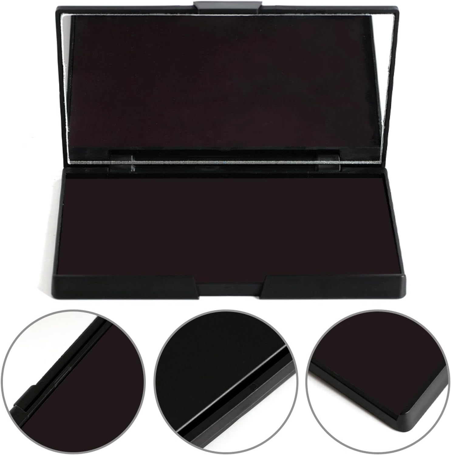Wowled DIY Magnetic Palette with Mirror, for Eyeshadow Lipstick Powder Highlighter Storage, with 12 Pieces of round Metal Pans (Black - with Mirror, 15X10Cm - with 15Pcs Square Pans) image number 3