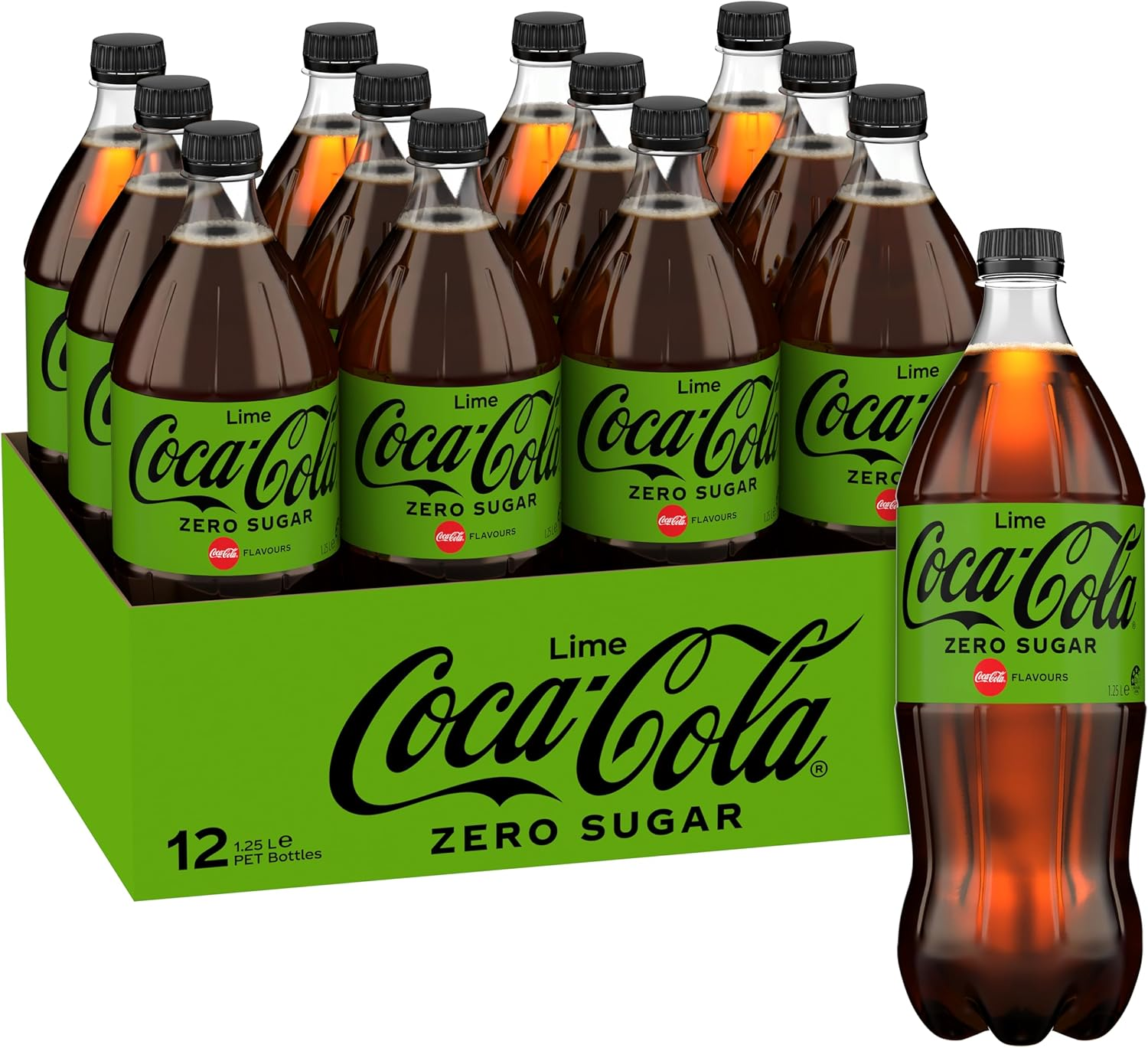Coca-Cola Lime Coke Zero Sugar Soft Drink 12 X 1.25 Liter image number 2