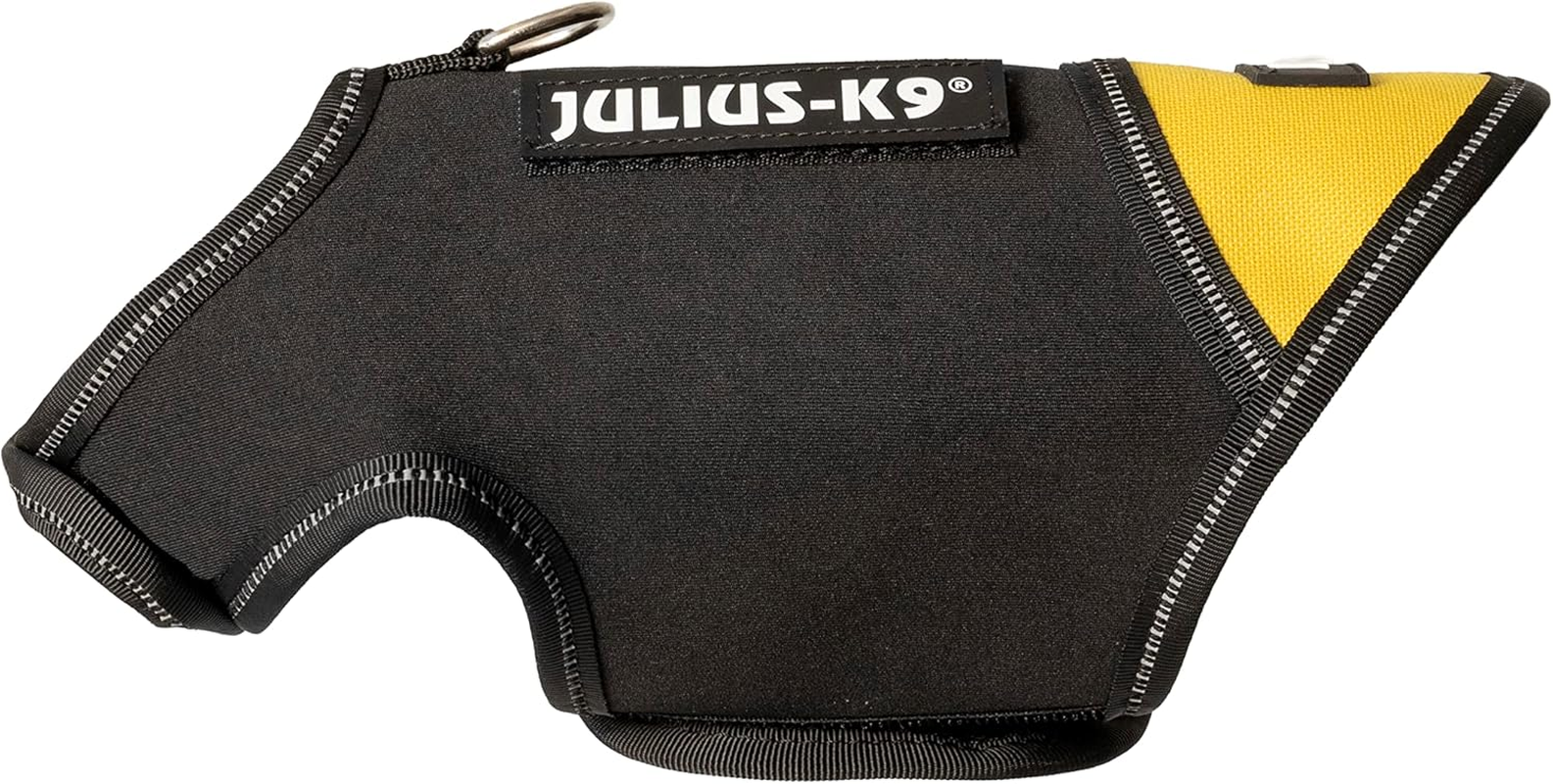 Julius-K9, 16DC-IDC-S, IDC Neoprene Dog Jacket, Size: S, Harness Size: Mini, Black and Yellow