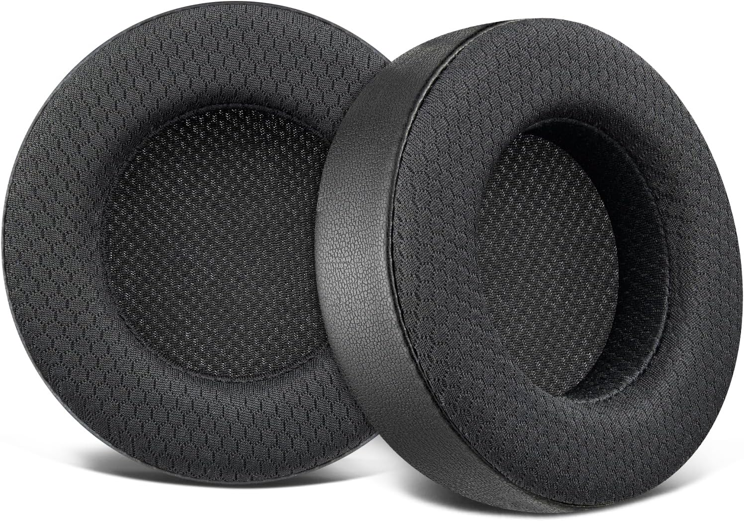 SOULWIT Mesh Fabric Earpads Replacement for Corsair Virtuoso RGB Wireless XT SE Gaming Headset, Ear Pads Cushions with High-Density Noise Isolation Foam, Added Thickness - Black
