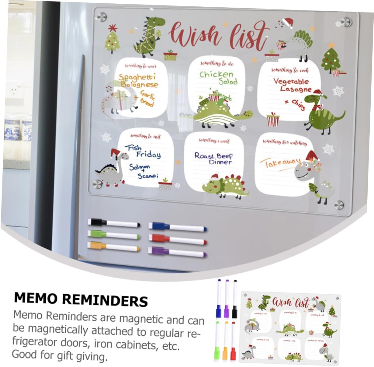 VILLFUL Magnetic Note Board Acrylic Dry Erase Board Strong Magnets Refrigerator Writing Planning image number 6