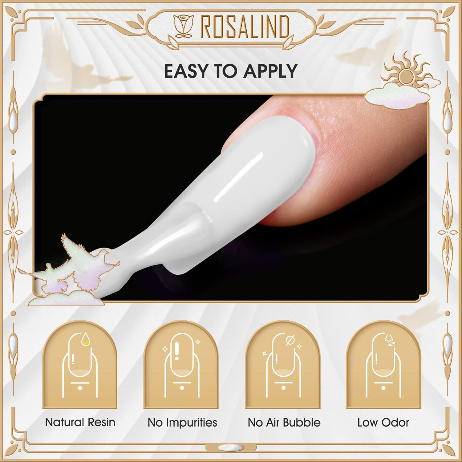 ROSALIND UV Nail Polish White Glitter Gel Nail Polish 15 Ml Shellac Nail Polish Starter Set UV LED Soak off Nail Gel Polish Gel Nail Polish Set image number 6