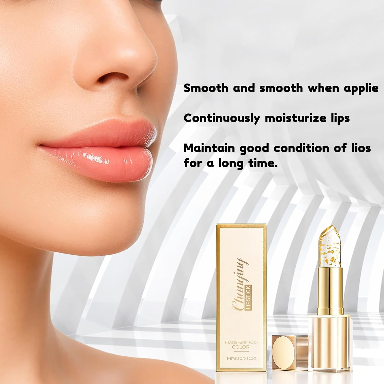 Lipsticks for Women, Transparent Colour Changing Lipstick with Hydration, Long-Lasting Non-Sticky Lip Stick, Ph-Reactive Formula for Natural-Looking Makeup image number 4