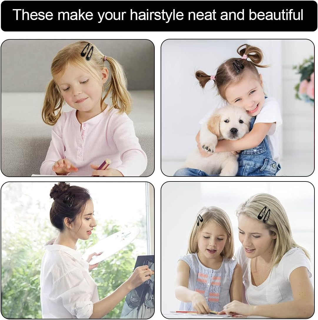 JRYXDS Pack of 10 5 Cm Metal Hair Clips, Ideal for Girls, Children and Women (Black) image number 5