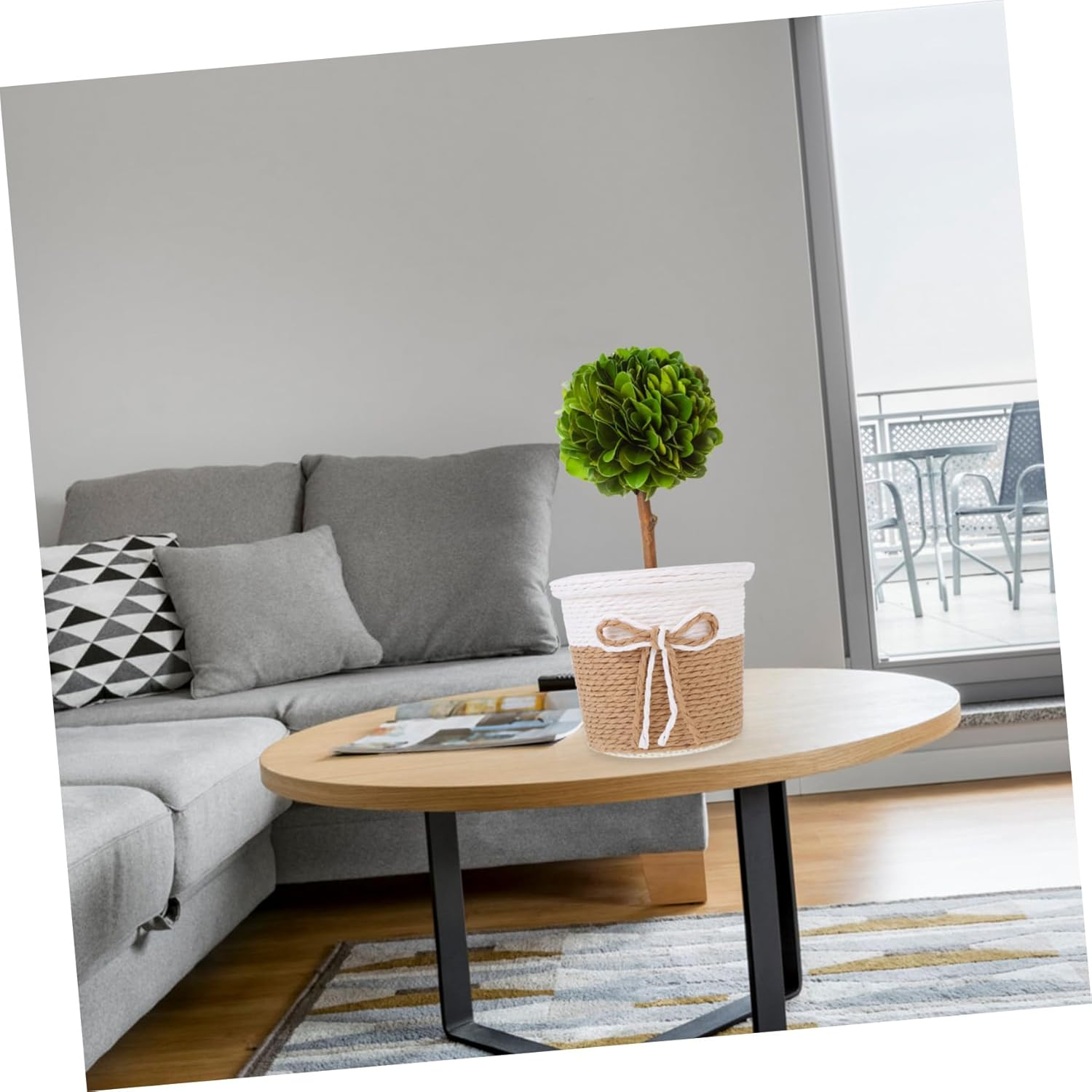 Levemolo 2Pcs Planting Baskets Versatile Nursery Pots for Flowers Cacti and Storage Creative Woven Design for Indoor and Outdoor Gardening