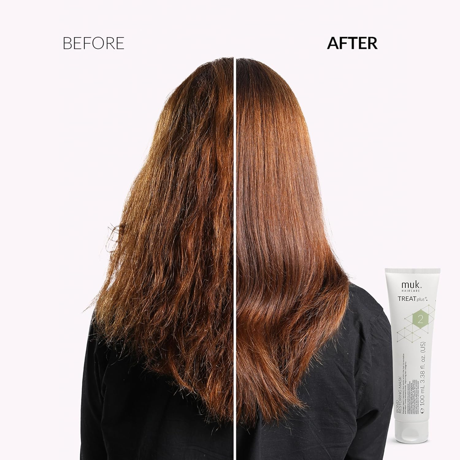 Muk Treat plus + Bond Repair Hair Mask, Restoring Treatment for Damaged, Chemically Treated and Stressed Hair, Strengthening Care, 100 Ml