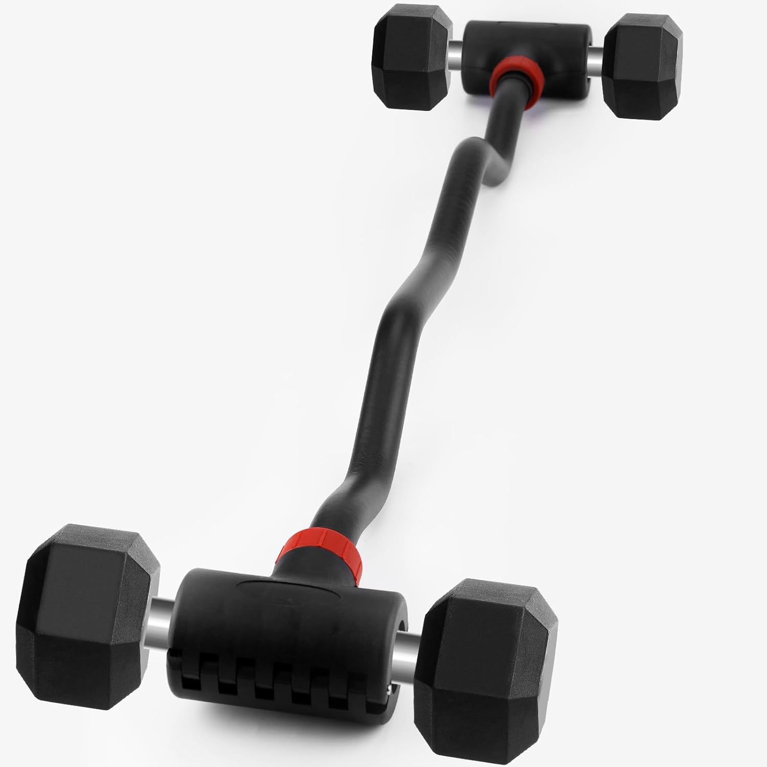 Dumbbell Converter, Hyperbell EZ Curl Bar Kettlebell Grip for Dumbbells Convert Dumbbells to Barbell for Weightlifting Home Workout Gym Workout Sport 90Kg Capacity image number 1