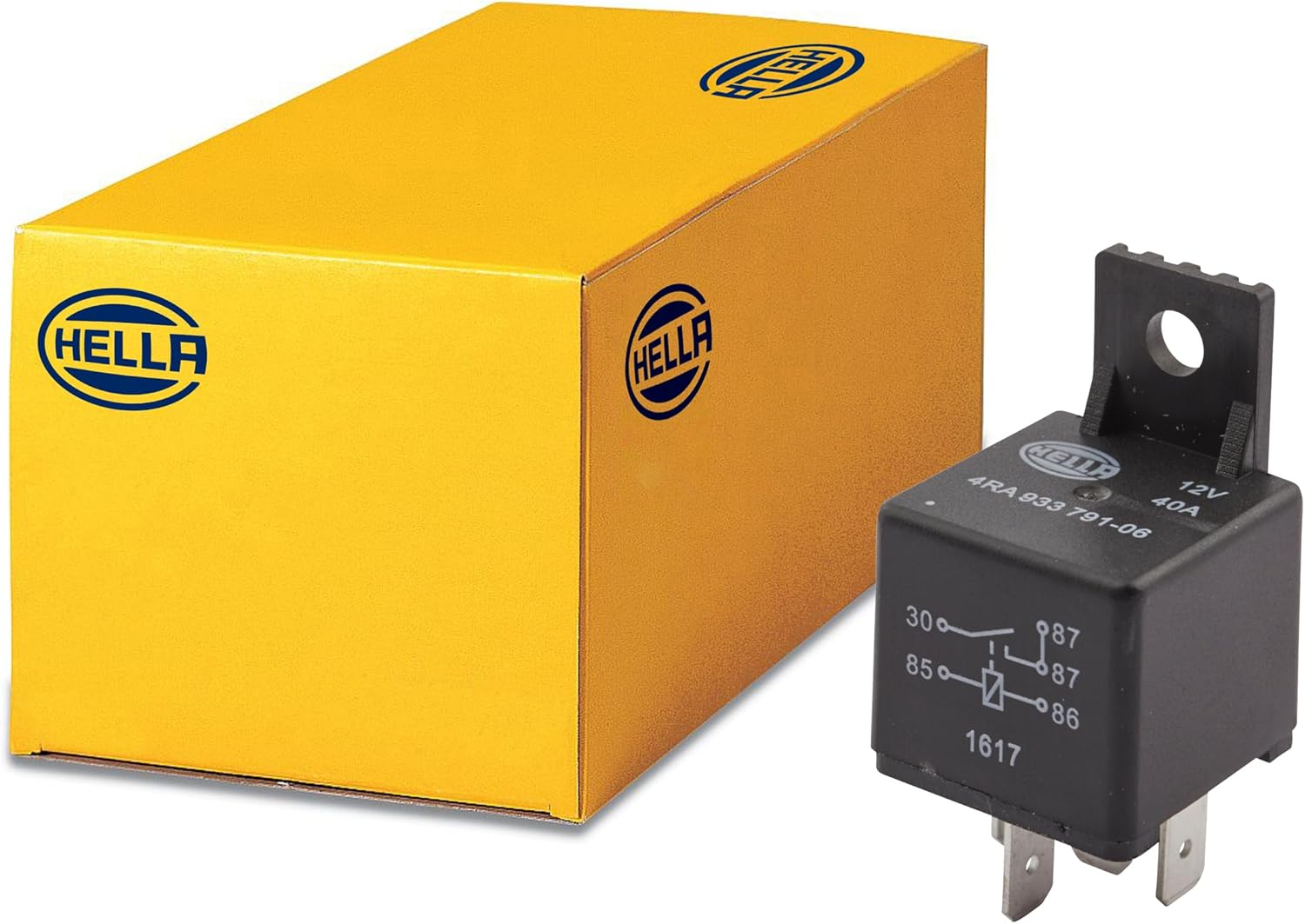 HELLA 933791061 12V, 5 Pin, Mini ISO Relay with Dual (87) Load Connections, Black image number 4