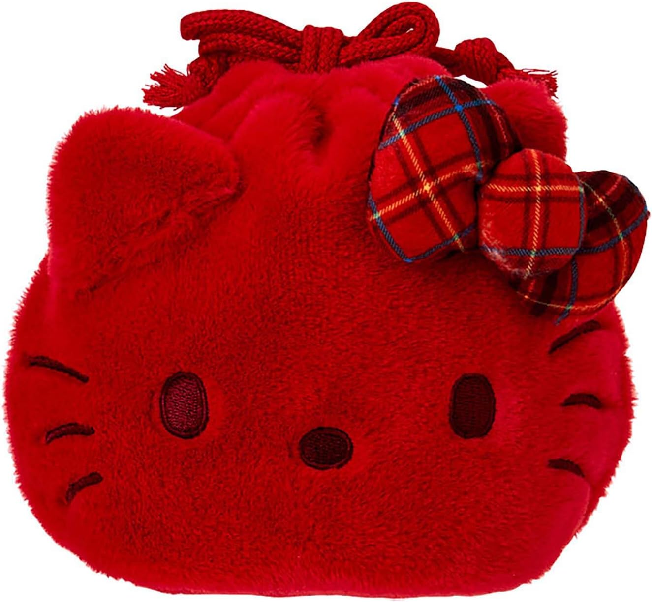 Sanrio 418625 I Love Hello Kitty Face Drawstring Bag, Candy Red image number 1