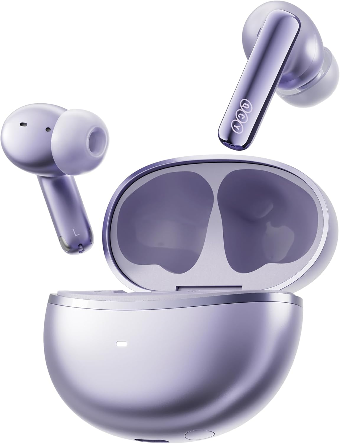 QCY Melobuds N70 Aadptive Hybrid Active Noise Cancelling Wireless Earbuds, Bluetooth 6.0 with 6 Mics Clear Call, LDAC Hi-Res Audio, 50H Playtime, Wireless Charging, IPX5 Waterproof