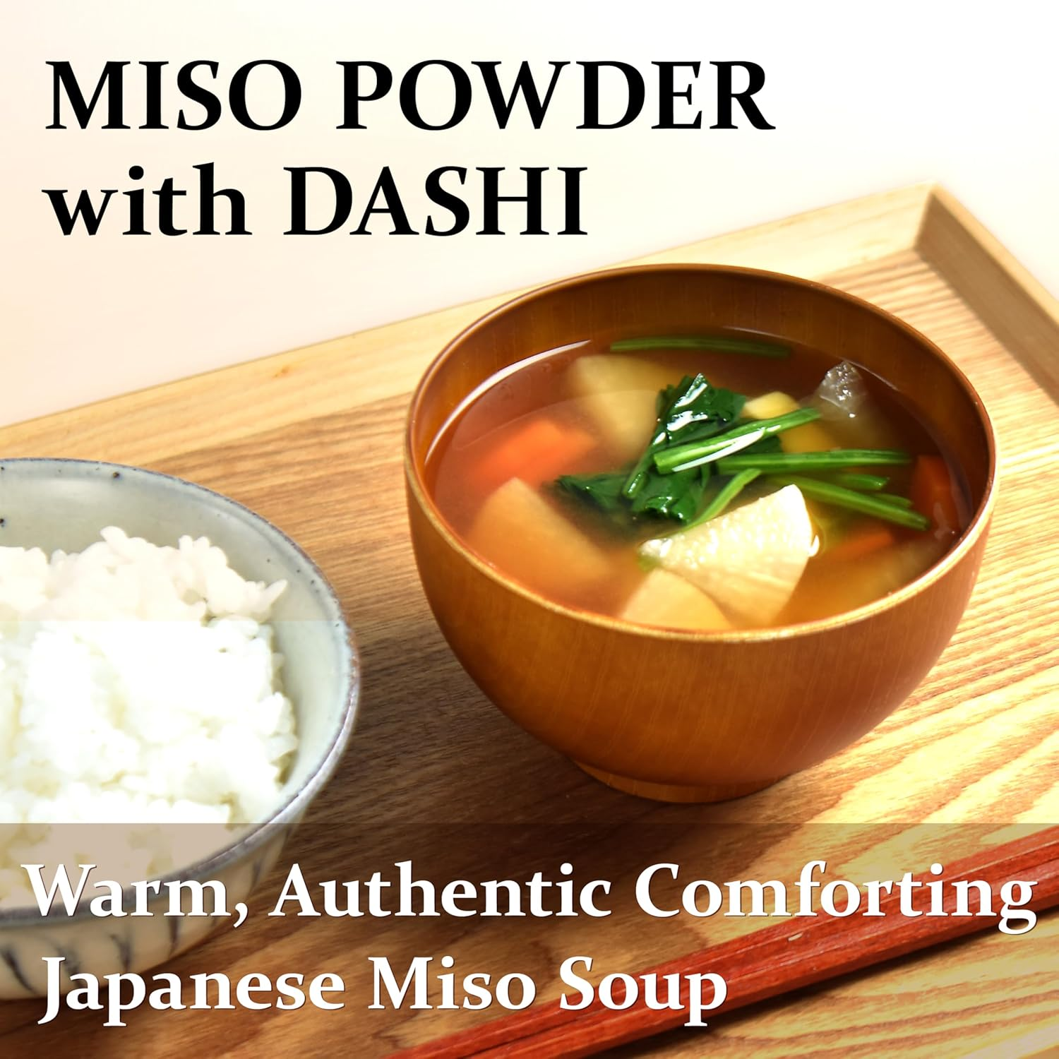 YAMASAN KYOTO UJI Japanese Dashi Miso Powder, Freeze-Dried Miso with Umami Dashi Powder, Easy to Make Delicious Miso Soup and Various Dishes, No-Msg and Food Additives, Made in Japan 100G(3.52Oz)