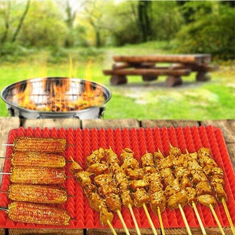 Non-Stick Silicone Baking Mat, Tray Oven Pan Liner, Pyramid Mould Sheet, 39.5X27.5Cm, Heat Resistant and Reusable image number 2